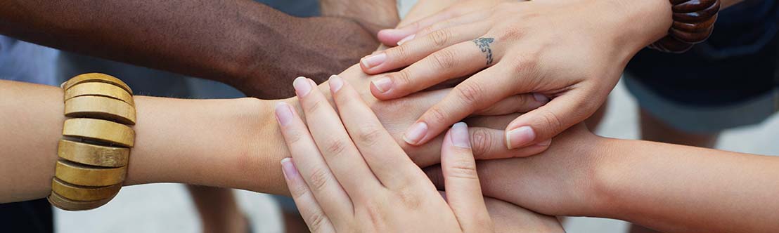 A group of hands
