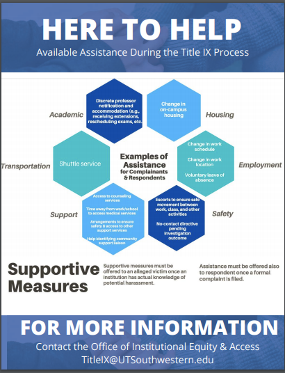 A thumbnail of the linked pdf: Assistance During the Title IX Process
