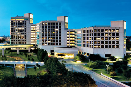 UT Southwester skyscape in Dallas