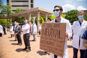 Organizers said doctors should use their influence to combat racial injustice.