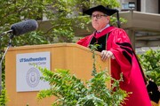 Dr. Daniel K. Podolsky, UT Southwestern President, delivers opening remarks.