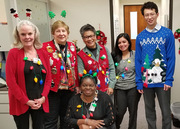 Back row (left to right): Mary Baldwin, Pat Griffith, Eleanor Phelps, Veronica Garcia, and Rodney Chen; Front row (left to right): Annette Irving – Quality, Safety, and Outcomes Education