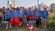 One UTSW walker came prepared to pirouette as others in her group wore rose-colored glasses.