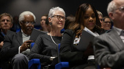 Along with members of the UT Southwestern community, the audience in the Tom and Lula Gooch auditorium includes patients, family, and friends of this year’s honorees.