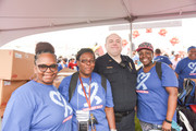 Taking a break to smile at the Heart Walk