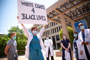 “I came out to stand in solidarity with our medical community to say we are here to stand against racism. We want to do better for our patients, our community, and black lives matter,” said Dr. Shaida Khan, Assistant Professor of Neurology and Neurotherapeutics.