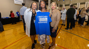 Morayo Lawal (center) is supported by Shawna Nesbitt, M.D., M.S., (left) Vice President and Chief Institutional Opportunity Officer, and Dawn Cureton, Director of the Office for Institutional Opportunity.