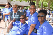 Staff members were all smiles during the afternoon celebration.