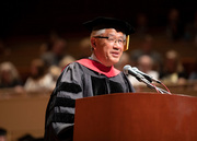 National Academy of Medicine President Dr. Victor J. Dzau delivers the commencement address.