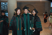 UTSW Medical School students in lobby following commencement