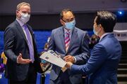 Program Development Award winners Drs. Nicholas Haddock and Sumeet Teotia of the Breast Reconstruction Program, pictured with Dr. W. P. Andrew Lee, Executive Vice President for Academic Affairs, Provost, and Dean of UTSW Medical School