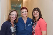 Emergency Department Manager Rachael Faidley, 10 North Unit Manager Amy Johnson, and Education Coordinator Paula Dunn
