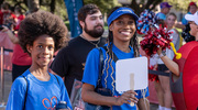 Crossing the finish line with smiles.