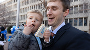 Match Day gets a little sweeter as William McAlpine’s son enjoys a Match Day cookie.