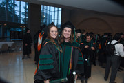 UTSW Medical School students in lobby following commencement