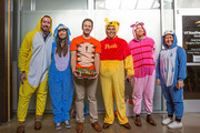 Staff coordinated as characters from the Winnie the Pooh series.