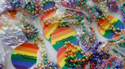 Colorfully decorated beads marked the celebration of Pride Month.