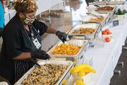 Among the foods served were wild rice, squash, baked fish, and Navajo fry bread.