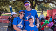 Families take on the walk together.