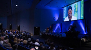 Fiona Strasserking, M.D., recipient of The President’s Award for Diversity and Humanism in Clinical Care, offers her whole-hearted gratitude via a pre-recorded video since she was not able to attend.