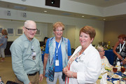 Mike Mayo, Director of Emergency Services; retired nurse Cyndi Bridgman; Stephanie Huckaby, Director of Women’s and Surgical Services