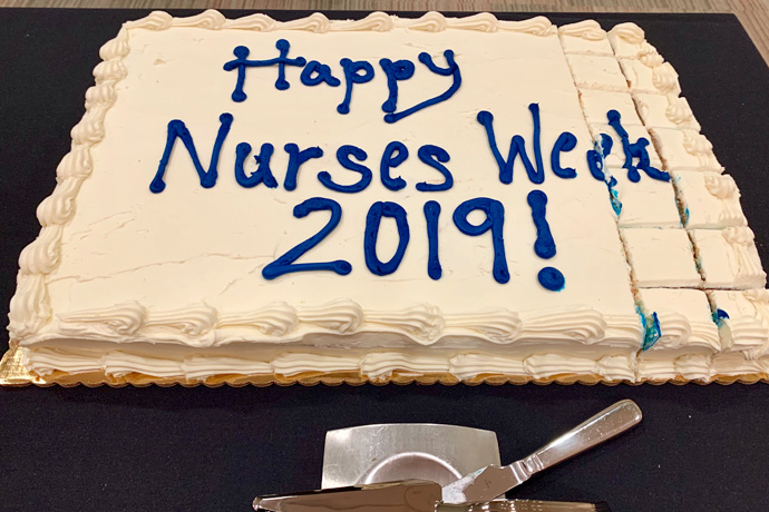 A Nurses Week cake made the festivities just that much sweeter.