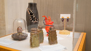 Colorful sculptures and jewelry creations were among the entries.