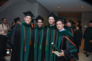 UTSW Medical School students in lobby following commencement