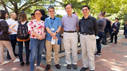 Members of the UTSW community enjoy the October reception after the daylong event.