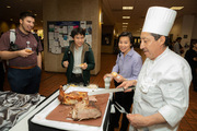 Guests enjoy a catered reception following the ceremony.