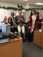 Left to right: Thomasine Beck, Josh Walls, and Julie Henley – Development and Alumni Relations