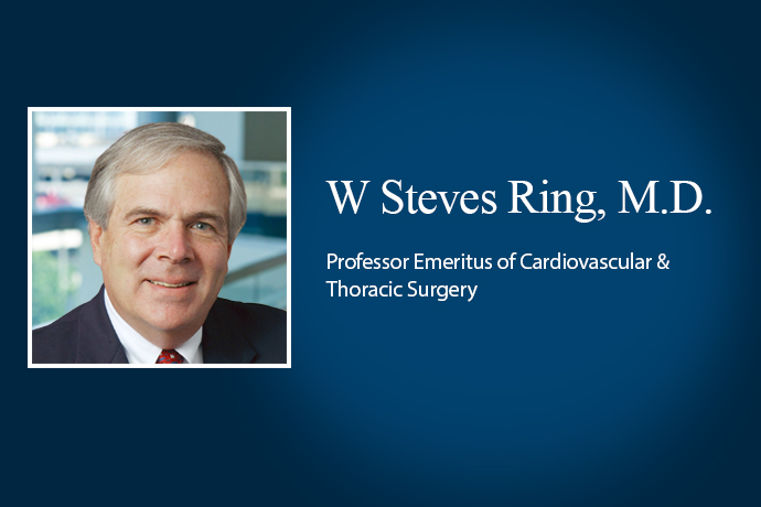 W Steves Ring, M.D., Professor Emeritus of Cardiovascular and Thoracic Surgery