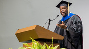 Dr. DeBose-Boyd offers inspiring words in his keynote speech to the graduates.