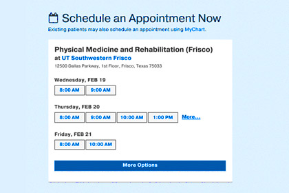 Online Patient Scheduling Now Available 24 7 Ct Plus Ut Southwestern