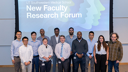 A group of New Faculty Research Forum presenters