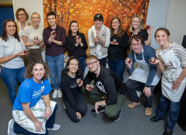 UT Southwestern's Young Adult Cancer Support group at their 2023 Thanksgiving feast