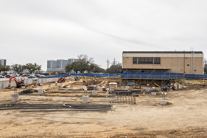 construction site of future Biomedical Preparatory expansion at UTSW