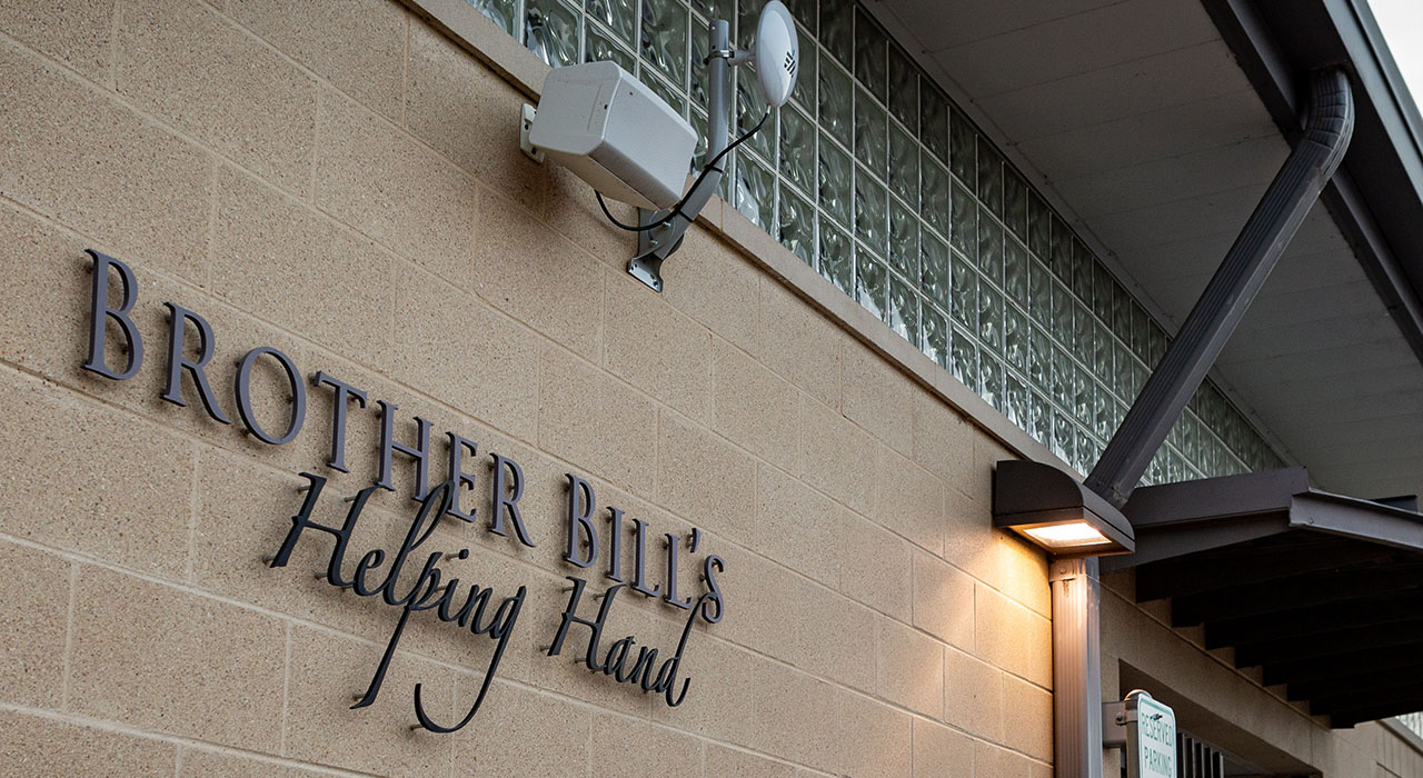 Exterior signage of Brother Bills helping hand