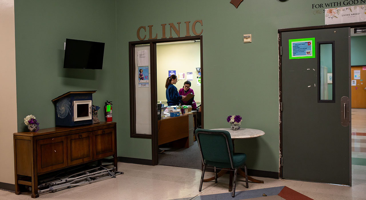 Clinic entrance at Center of Hope