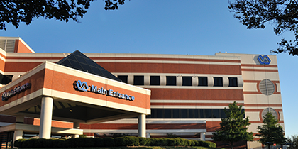 exterior view of the VA Hospital complex