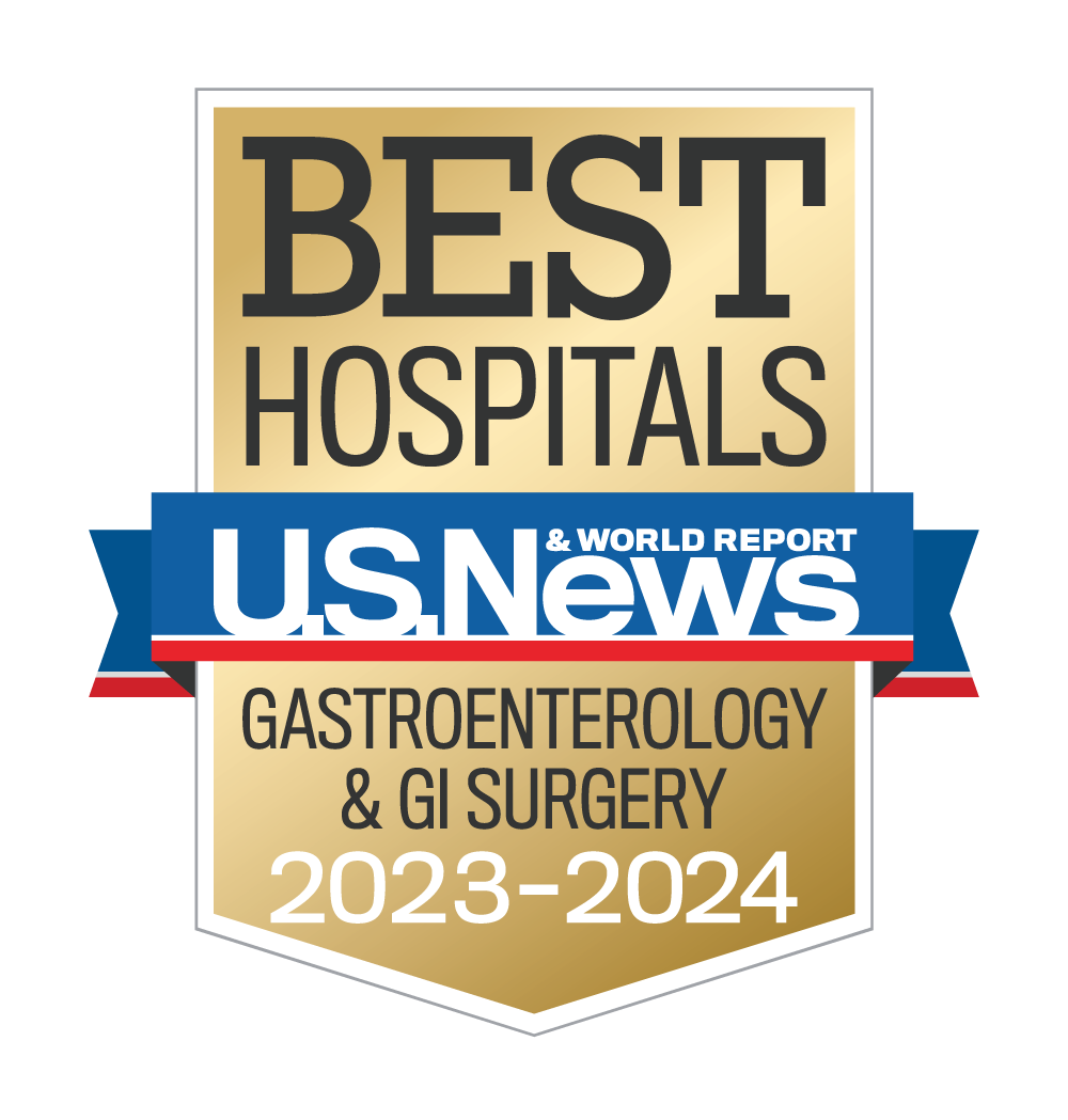 US News 2023-2024 Nationally Ranked in Gastroenterology and GI Surgery