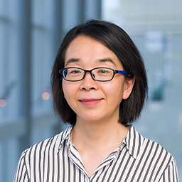 Dr. Xiaorong Fu wearing glasses and a grey shirt