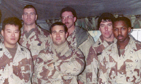 Colonel Bill Davis with command memebers