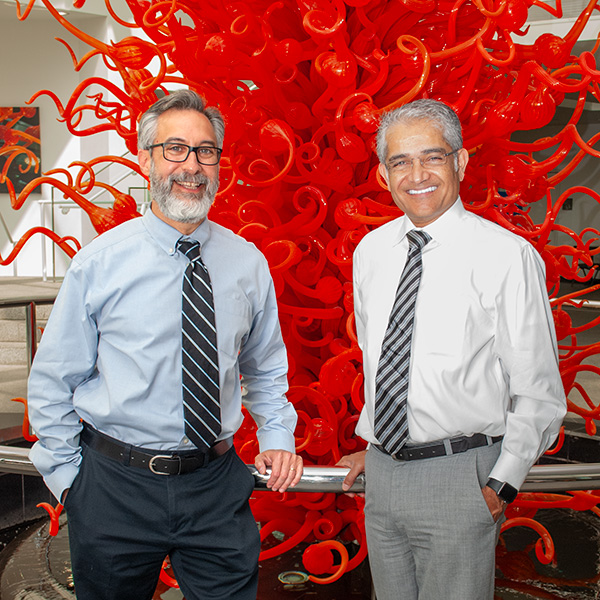 Drs. Adam Brenner (L) and Salahuddin Kazi, Program Directors of the Combined Medicine/Psychiatry Residency Program