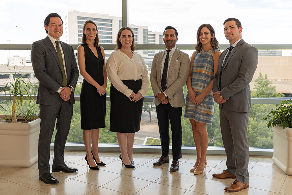 Chief residents - From left, Drs. Victor Chang, Margaret Ferguson, Virginia Bailey, Sameer Halani, Sam Cummins, and Ian Wisecarver.