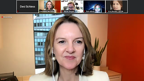 Geraldine McGinty presents at an online Women in Radiology presentation