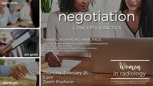 An advertisement for a presentation on Negotiation Concepts and Tactics