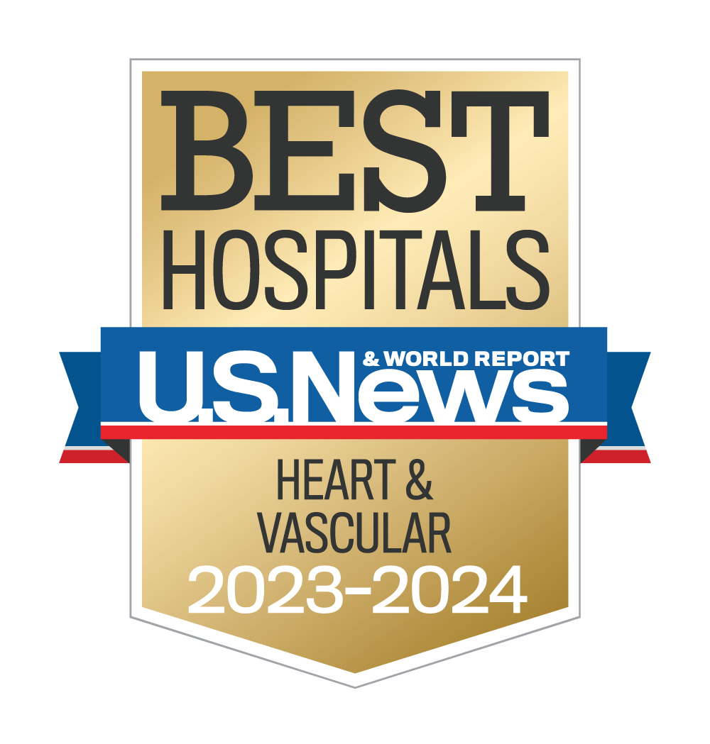 Cardiology Nationally Ranked badge from U.S. News