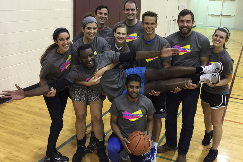 The champion intramural basketball team