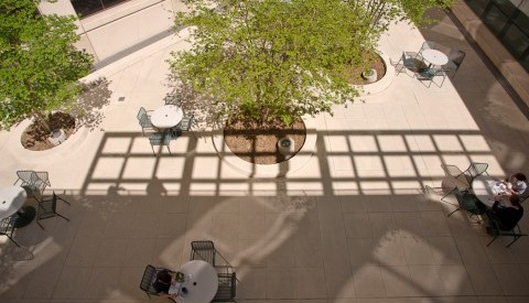 Interior courtyard on UT Southwestern's North Campus.